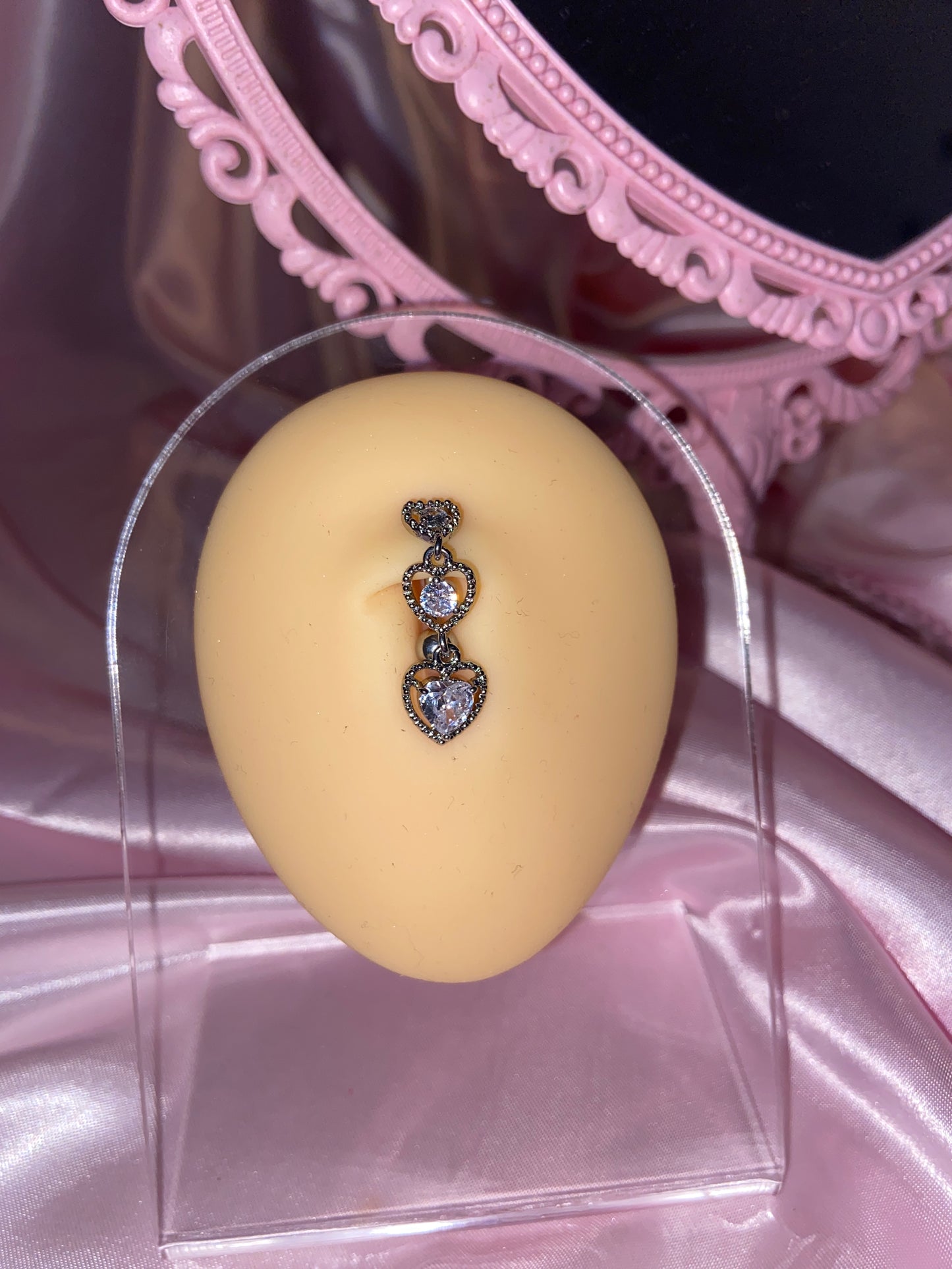 Triple Heart Navel Bauchnabelpiercing