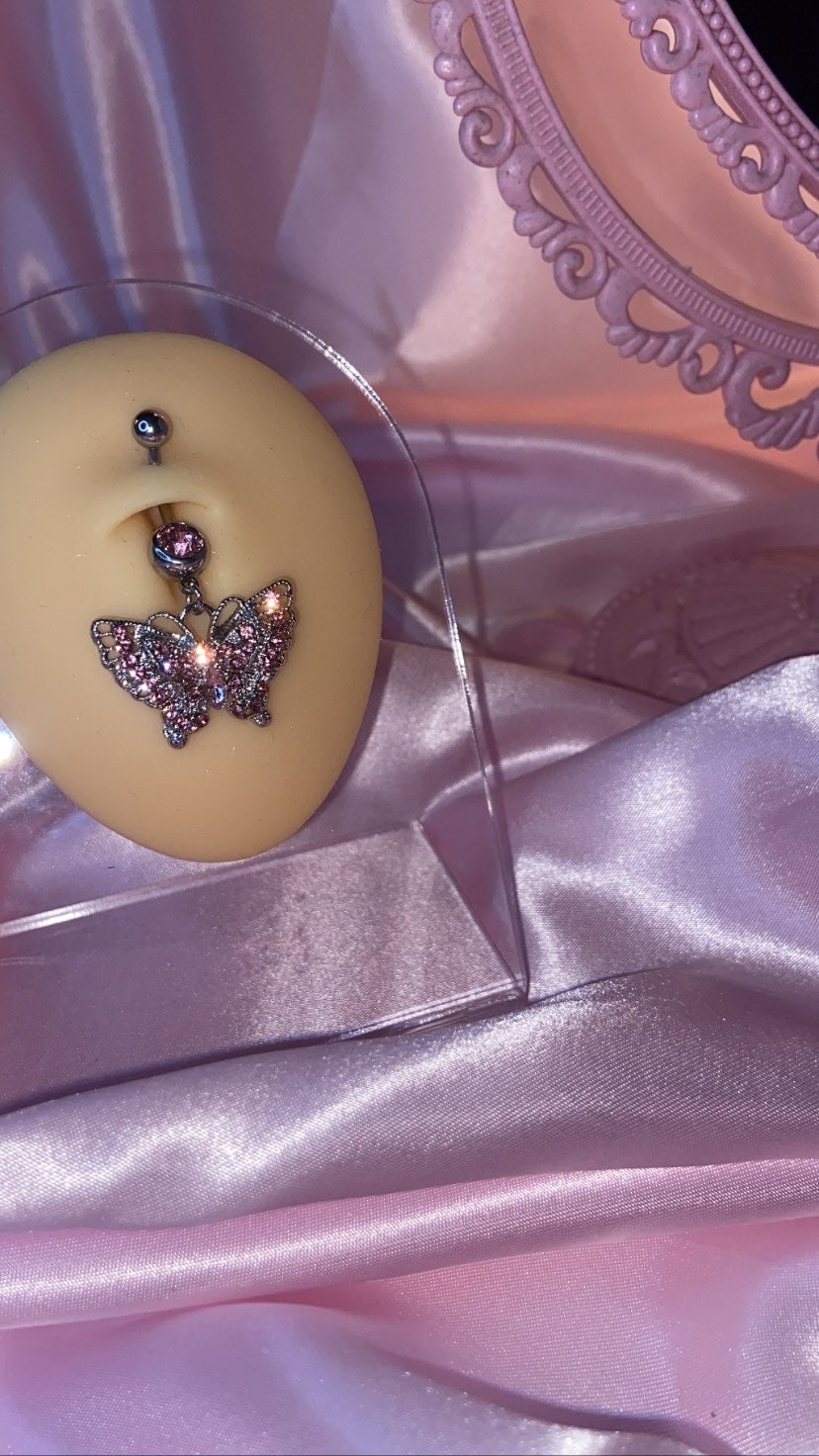 Diamond Butterfly Bauchnabelpiercing