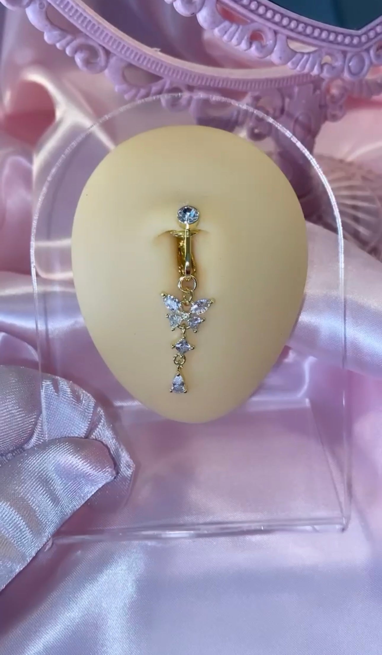 Fake Bauchnabelpiercing Mariposa