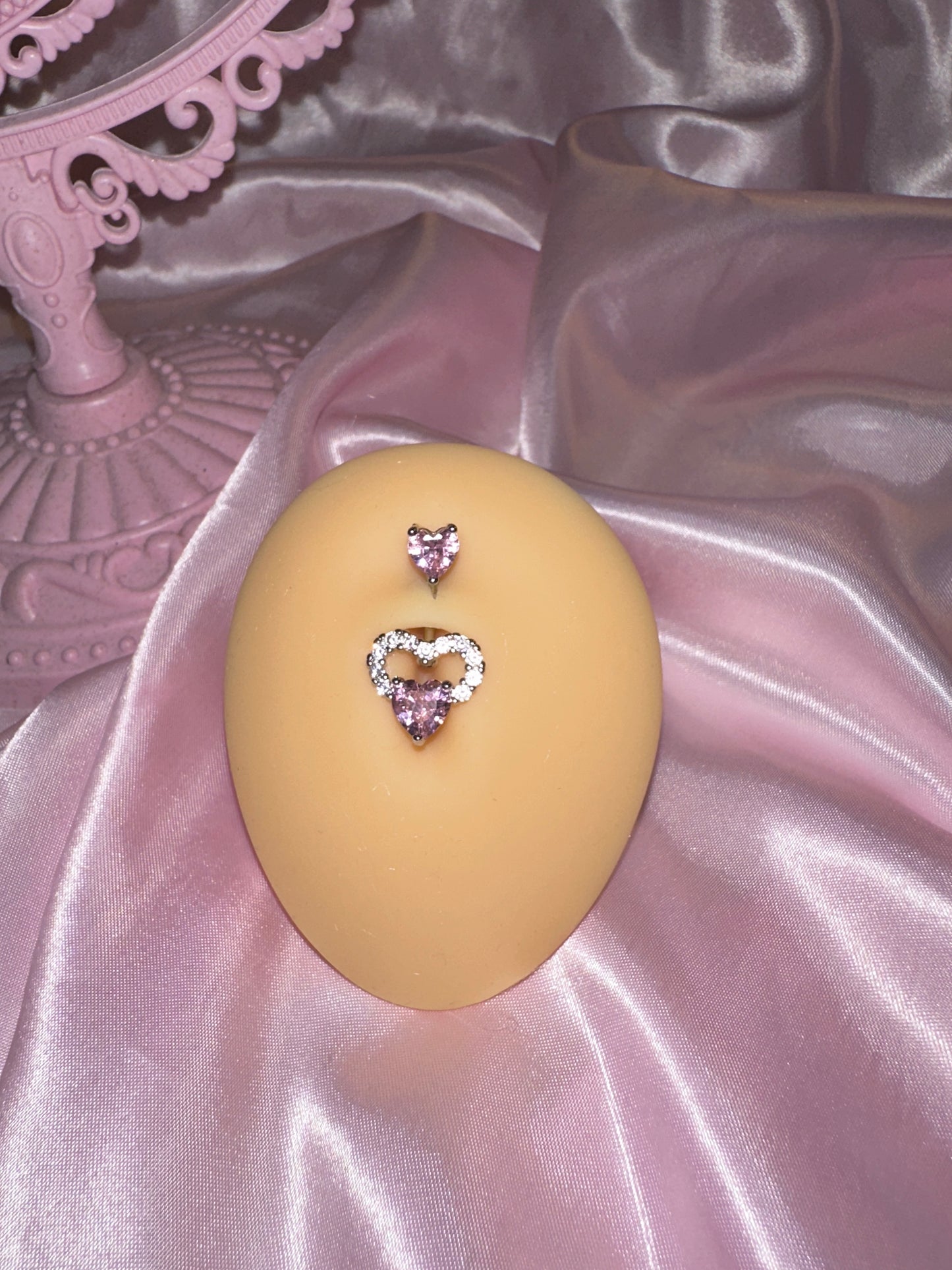 Double Heart Bauchnabelpiercing