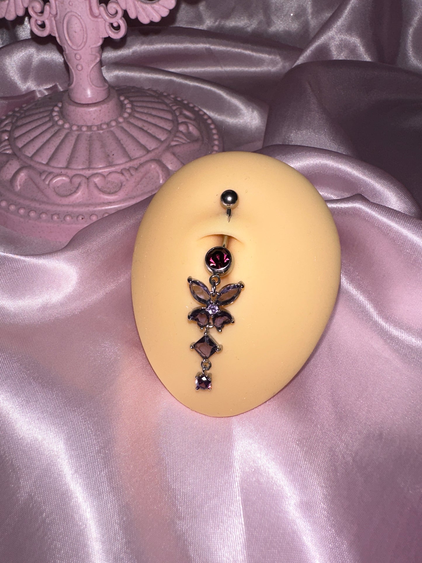 Mariposa Bauchnabelpiercing Lila