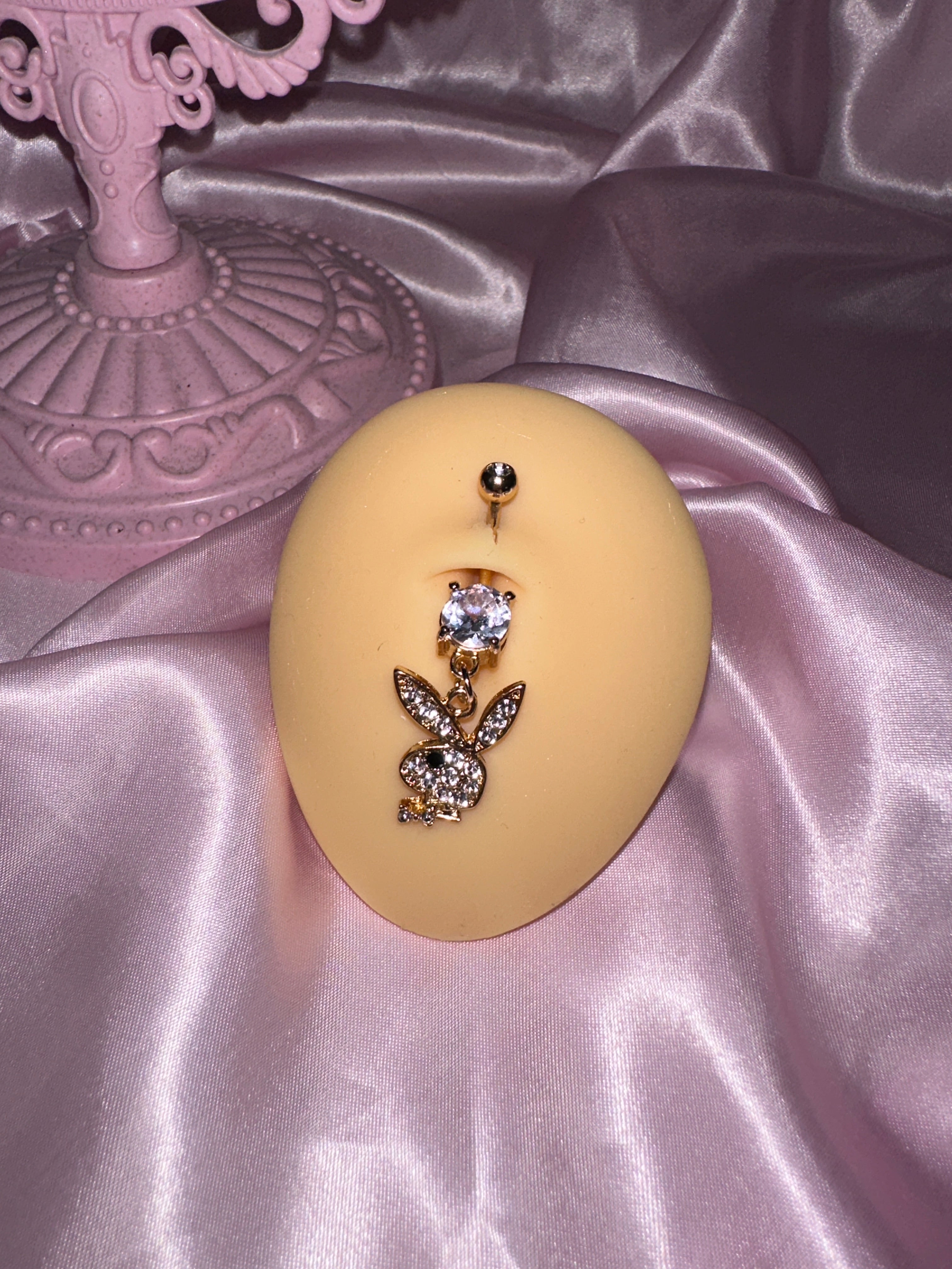 bauchnabelpiercing aufbewahrung Golden Playbunny Bauchnabelpiercing