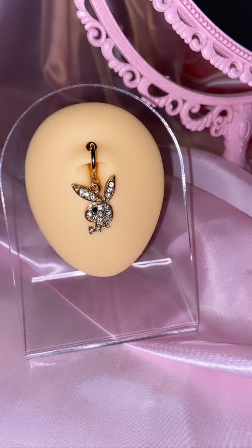 Fake Bauchnabelpiercing Golden Playbunny