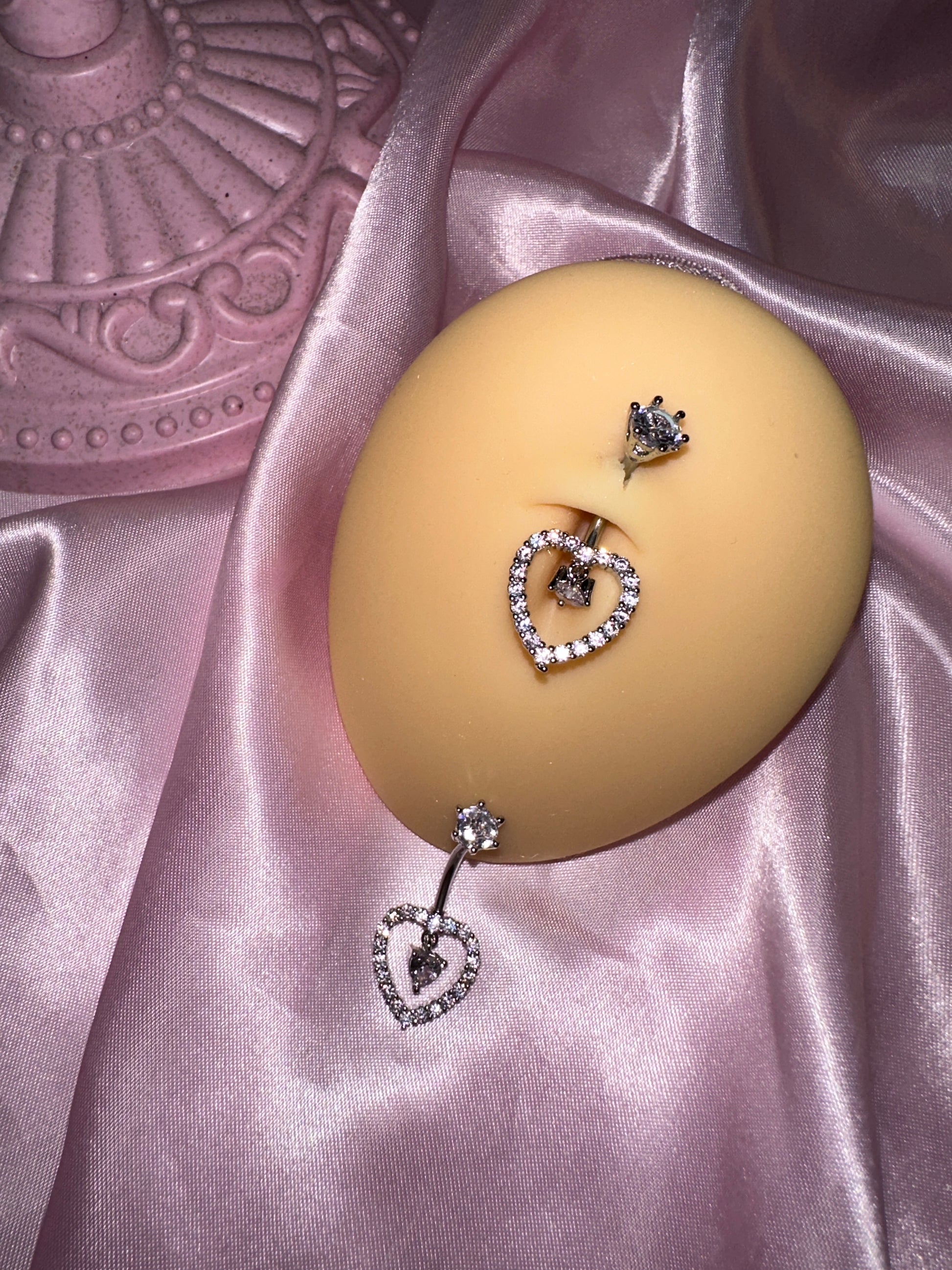 bauchnabelpiercing aufbewahrung Silbernes Heart Bauchnabelpiercing