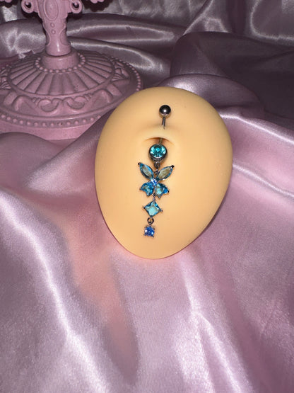 Mariposa Bauchnabelpiercing Blau