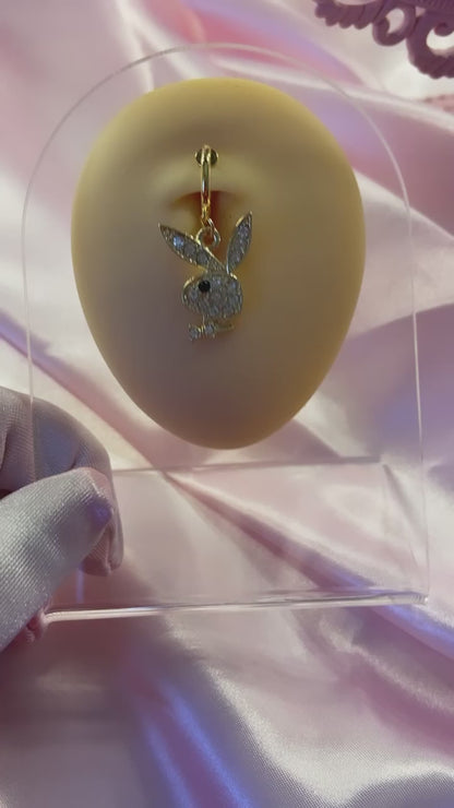 Fake Bauchnabelpiercing Golden Playbunny
